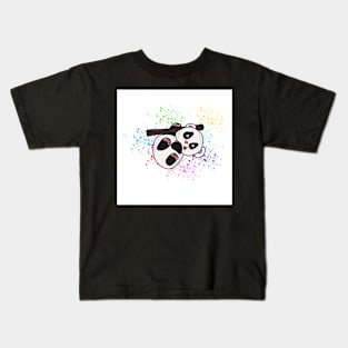 Hanging Panda Bear Kids T-Shirt